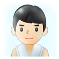 🧖🏻‍♂️ Emoji Mann in Dampfsauna: helle Hautfarbe Samsung One UI 1.5.