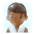 🧖🏾‍♂️ Emoji Mann in Dampfsauna: mitteldunkle Hautfarbe Samsung One UI 1.5.