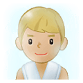 Emoji 🧖🏼‍♂️ Uomo In Sauna: Carnagione Abbastanza Chiara su Samsung One UI 1.5.