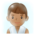Emoji 🧖🏽‍♂️ Uomo In Sauna: Carnagione Olivastra su Samsung One UI 1.5.