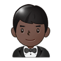 🤵🏿 Emoji Persona Con Esmoquin: Tono De Piel Oscuro en Samsung One UI 1.5.
