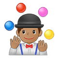 🤹🏽‍♂️ Emoji Hombre Haciendo Malabares: Tono De Piel Medio en Samsung One UI 1.5.