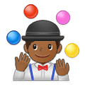 🤹🏾‍♂️ Emoji Homem Malabarista: Pele Morena Escura na Samsung One UI 1.5.