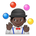 Emoji 🤹🏿‍♂️ Giocoliere Uomo: Carnagione Scura su Samsung One UI 1.5.