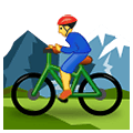 Emoji 🚵‍♂️ Ciclista Uomo Di Mountain Bike su Samsung One UI 1.5.