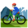 🚵🏻‍♂️ Emoji Homem Fazendo Mountain Bike: Pele Clara na Samsung One UI 1.5.
