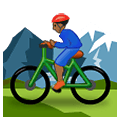 🚵🏾‍♂️ Emoji Homem Fazendo Mountain Bike: Pele Morena Escura na Samsung One UI 1.5.