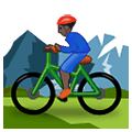 🚵🏿‍♂️ Emoji Hombre En Bicicleta De Montaña: Tono De Piel Oscuro en Samsung One UI 1.5.