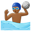🤽🏾‍♂️ Emoji Hombre Jugando Al Waterpolo: Tono De Piel Oscuro Medio en Samsung One UI 1.5.