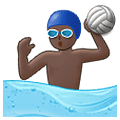 🤽🏿‍♂️ Emoji Hombre Jugando Al Waterpolo: Tono De Piel Oscuro en Samsung One UI 1.5.
