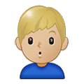 🙎🏼‍♂️ Emoji Hombre Haciendo Pucheros: Tono De Piel Claro Medio en Samsung One UI 1.5.