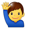 🙋‍♂️ Emoji Hombre Con La Mano Levantada en Samsung One UI 1.5.