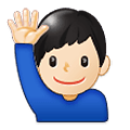 🙋🏻‍♂️ Emoji Mann mit erhobenem Arm: helle Hautfarbe Samsung One UI 1.5.