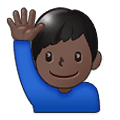 🙋🏿‍♂️ Emoji Homem Levantando A Mão: Pele Escura na Samsung One UI 1.5.