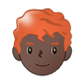 👨🏿‍🦰 Emoji Hombre: Tono De Piel Oscuro Y Pelo Pelirrojo en Samsung One UI 1.5.