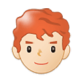 👨🏻‍🦰 Emoji Mann: helle Hautfarbe, rotes Haar Samsung One UI 1.5.