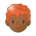 Emoji 👨🏾‍🦰 Uomo: Carnagione Abbastanza Scura E Capelli Rossi su Samsung One UI 1.5.