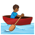 🚣🏾‍♂️ Emoji Hombre Remando En Un Bote: Tono De Piel Oscuro Medio en Samsung One UI 1.5.