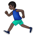 🏃🏿‍♂️ Emoji Hombre Corriendo: Tono De Piel Oscuro en Samsung One UI 1.5.