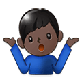 Emoji 🤷🏿‍♂️ Uomo Che Scrolla Le Spalle: Carnagione Scura su Samsung One UI 1.5.