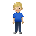 🧍🏼‍♂️ Emoji Hombre De Pie: Tono De Piel Claro Medio en Samsung One UI 1.5.