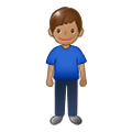 🧍🏽‍♂️ Emoji stehender Mann: mittlere Hautfarbe Samsung One UI 1.5.