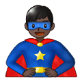 🦸🏿‍♂️ Emoji Superhéroe: Tono De Piel Oscuro en Samsung One UI 1.5.