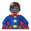 🦸🏾‍♂️ Emoji Homem Super-herói: Pele Morena Escura na Samsung One UI 1.5.