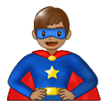 🦸🏽‍♂️ Emoji Superhéroe: Tono De Piel Medio en Samsung One UI 1.5.