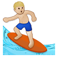 Émoji 🏄🏼‍♂️ Surfeur : Peau Moyennement Claire sur Samsung One UI 1.5.