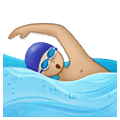 🏊🏼‍♂️ Emoji Schwimmer: mittelhelle Hautfarbe Samsung One UI 1.5.