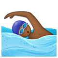 🏊🏾‍♂️ Emoji Homem Nadando: Pele Morena Escura na Samsung One UI 1.5.