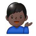💁🏿‍♂️ Emoji Empleado De Mostrador De Información: Tono De Piel Oscuro en Samsung One UI 1.5.