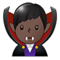 🧛🏿‍♂️ Emoji Vampiro Hombre: Tono De Piel Oscuro en Samsung One UI 1.5.