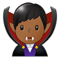 🧛🏾‍♂️ Emoji Vampiro Hombre: Tono De Piel Oscuro Medio en Samsung One UI 1.5.