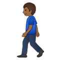 🚶🏾‍♂️ Emoji Homem Andando: Pele Morena Escura na Samsung One UI 1.5.