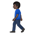 🚶🏿‍♂️ Emoji Hombre Caminando: Tono De Piel Oscuro en Samsung One UI 1.5.