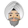 👳🏼‍♂️ Emoji Mann mit Turban: mittelhelle Hautfarbe Samsung One UI 1.5.
