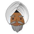 👳🏾‍♂️ Emoji Hombre Con Turbante: Tono De Piel Oscuro Medio en Samsung One UI 1.5.