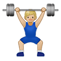 🏋🏼‍♂️ Emoji Hombre Levantando Pesas: Tono De Piel Claro Medio en Samsung One UI 1.5.