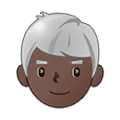 👨🏿‍🦳 Emoji Mann: dunkle Hautfarbe, weißes Haar Samsung One UI 1.5.