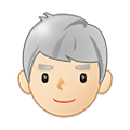 Emoji 👨🏻‍🦳 Uomo: Carnagione Chiara E Capelli Bianchi su Samsung One UI 1.5.