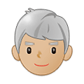 👨🏼‍🦳 Emoji Mann: mittelhelle Hautfarbe, weißes Haar Samsung One UI 1.5.