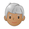 👨🏽‍🦳 Emoji Mann: mittlere Hautfarbe, weißes Haar Samsung One UI 1.5.