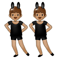 👯🏽‍♂️ Emoji Männer mit Hasenohren, mittlere Hautfarbe Samsung One UI 1.5.