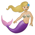 Emoji 🧜🏼 Sirena: Carnagione Abbastanza Chiara su Samsung One UI 1.5.