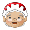 Emoji 🤶🏼 Mamma Natale: Carnagione Abbastanza Chiara su Samsung One UI 1.5.