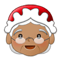 Emoji 🤶🏽 Mamma Natale: Carnagione Olivastra su Samsung One UI 1.5.
