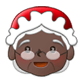 Emoji 🤶🏿 Mamma Natale: Carnagione Scura su Samsung One UI 1.5.