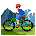 🚵🏼 Emoji Pessoa Fazendo Mountain Bike: Pele Morena Clara na Samsung One UI 1.5.
